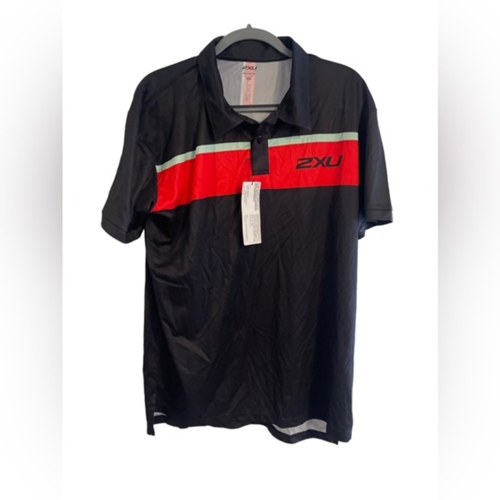NWT 2XU men polo shirt with antibacterial wash 2XL